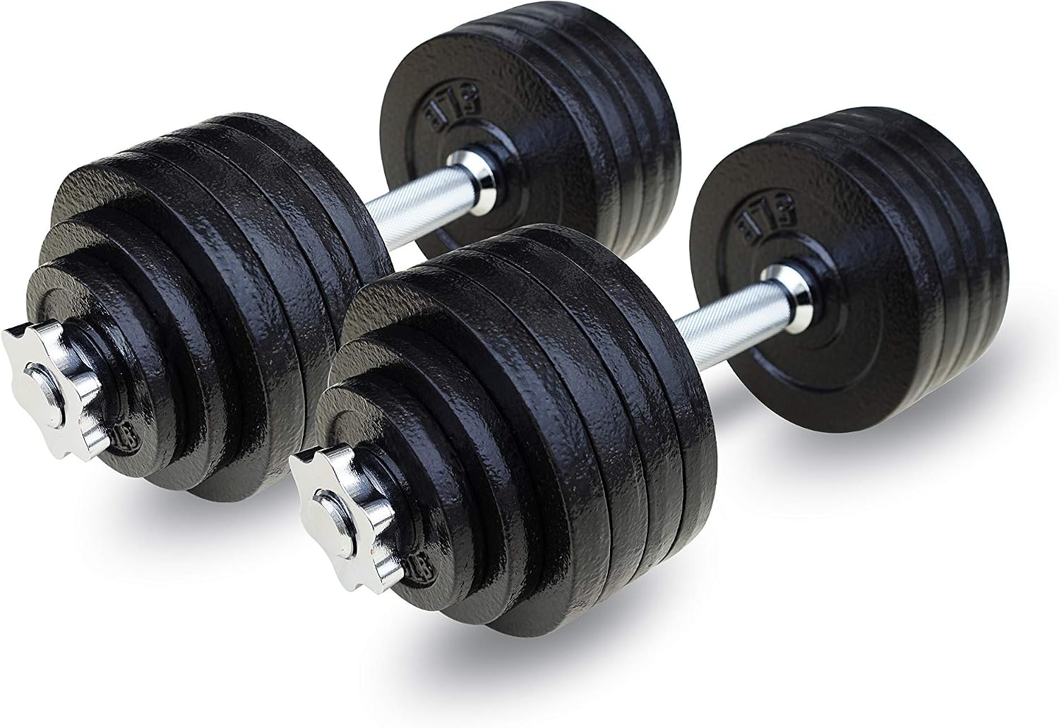 Heavy Equipment Paint - Adjustable Weight Cast Iron Dumbbells Set
