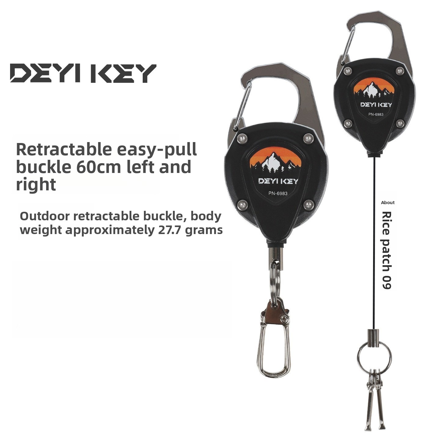 Heavy Equipment Maintenance - Retractable Keychain Heavy Duty Anti-Lost Carabiner