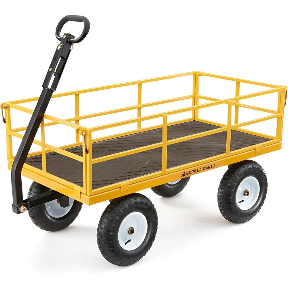 Heavy Equipment Yellow - Heavy Duty, All Terrain Garden Wheelbarrow,