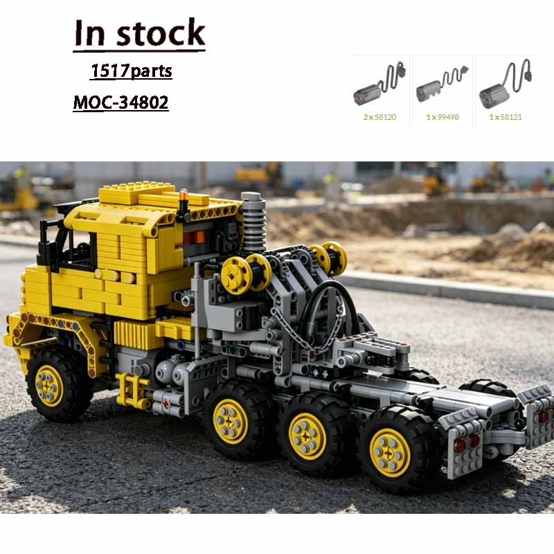 Heavy Equipment Yellow - MOC-34802 Yellow Truck M1070 Heavy Equipment