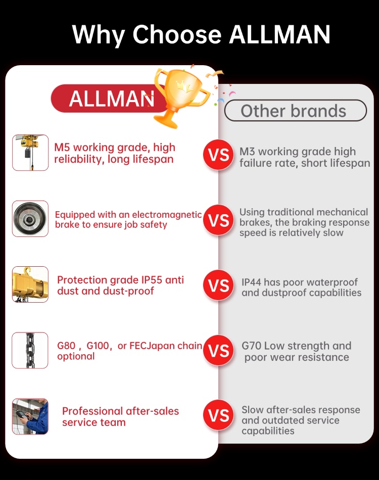 1 Ton 2Ton 3Ton 5 Ton M5 Elect - Electric Chain Hoist 评论和价格