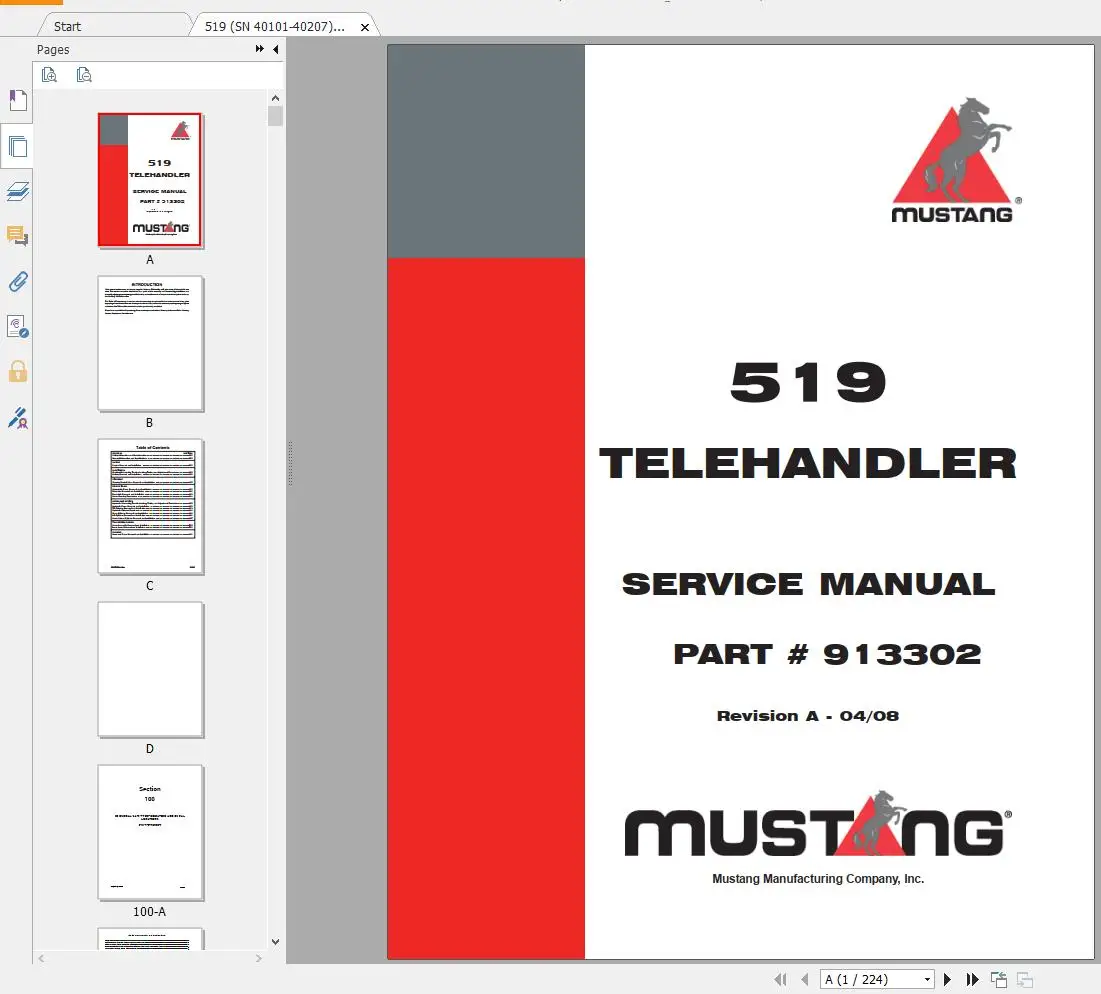 AutoDVD2 Mustang Machinery Hea - Heavy Equipment Pdf 评论和价格